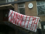 On the steps of the Greek Embassy.